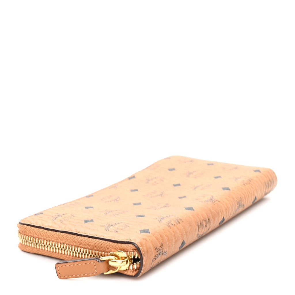 Visetos Large Zip Around Wallet Cognac