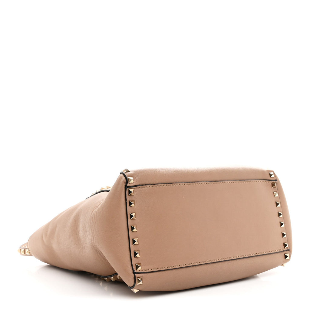 Vitello Rockstud Double Handle Tote Alpaca