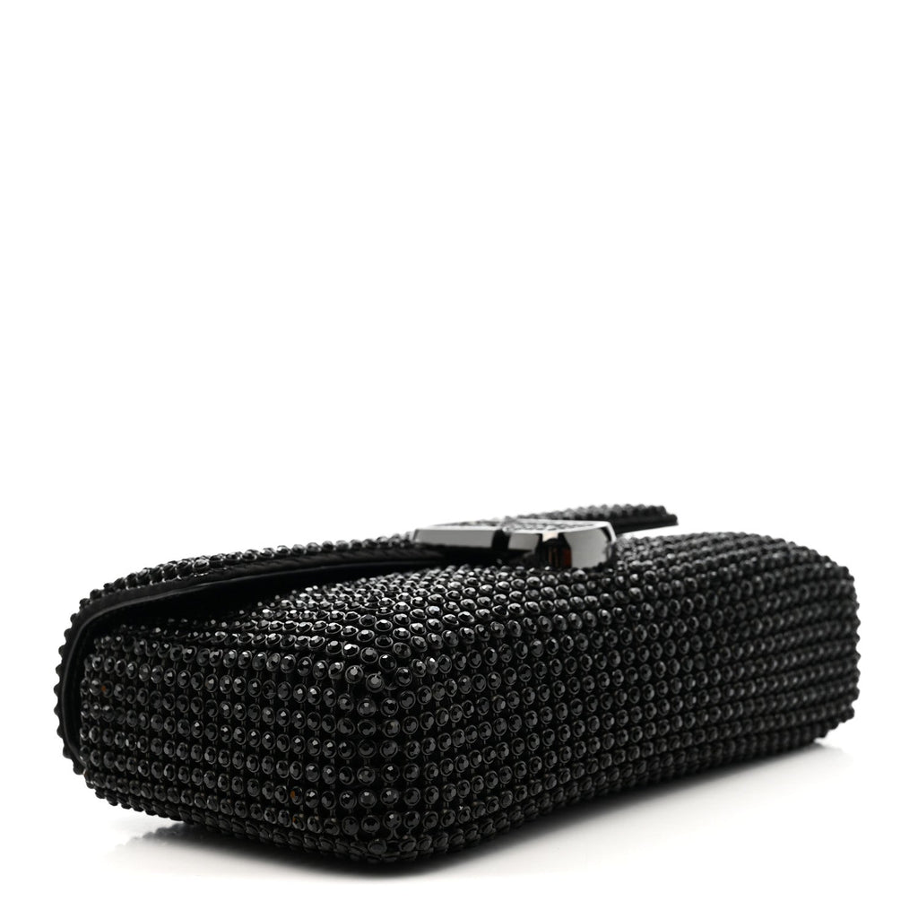 The Rhinestone J Marc Mini Shoulder Bag Black