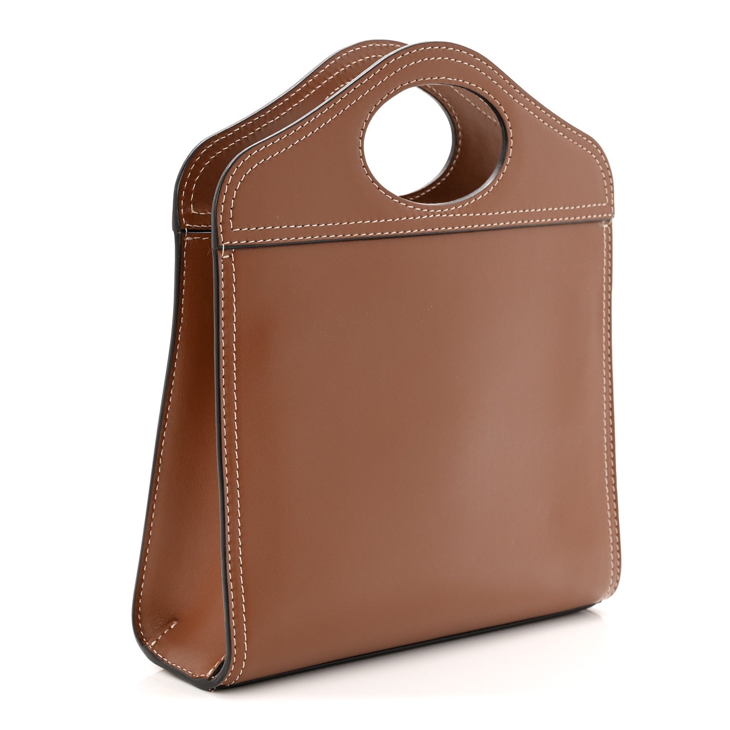 Smooth Calfskin Mini Pocket Bag Malt Brown