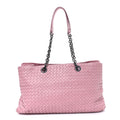 Nappa Intrecciato Large Classic Chain Strap Tote Glicine