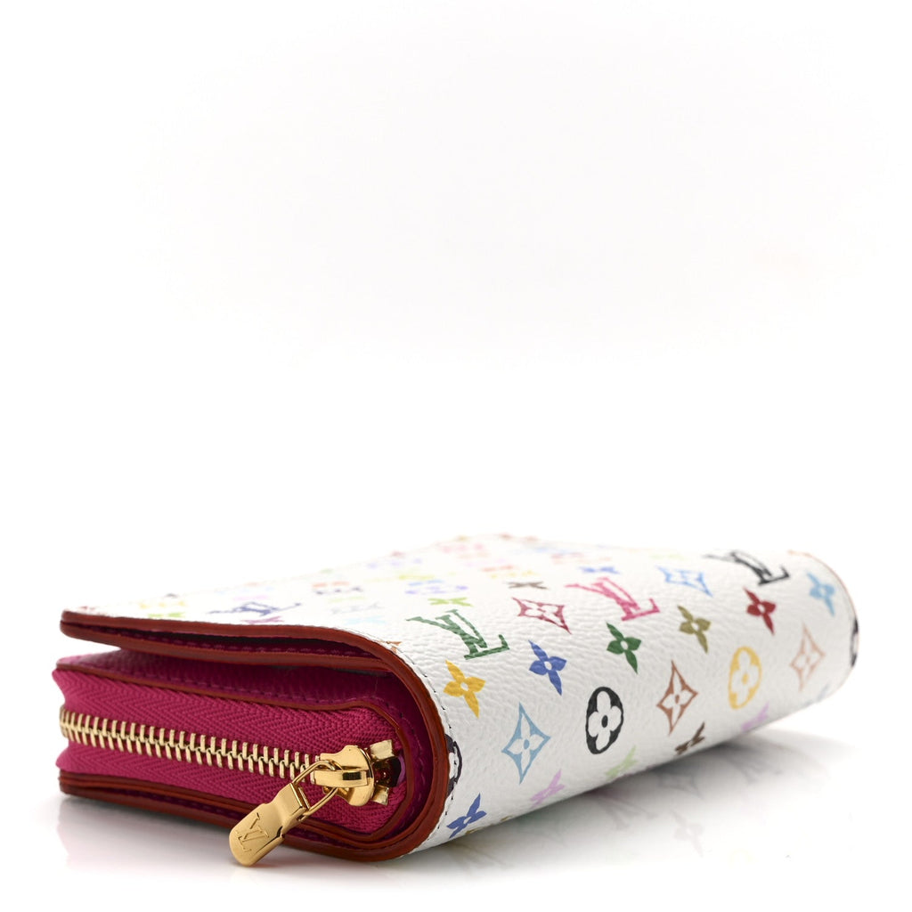 LV X TM Monogram Multicolor Portefeuille Lou Compact Wallet  White