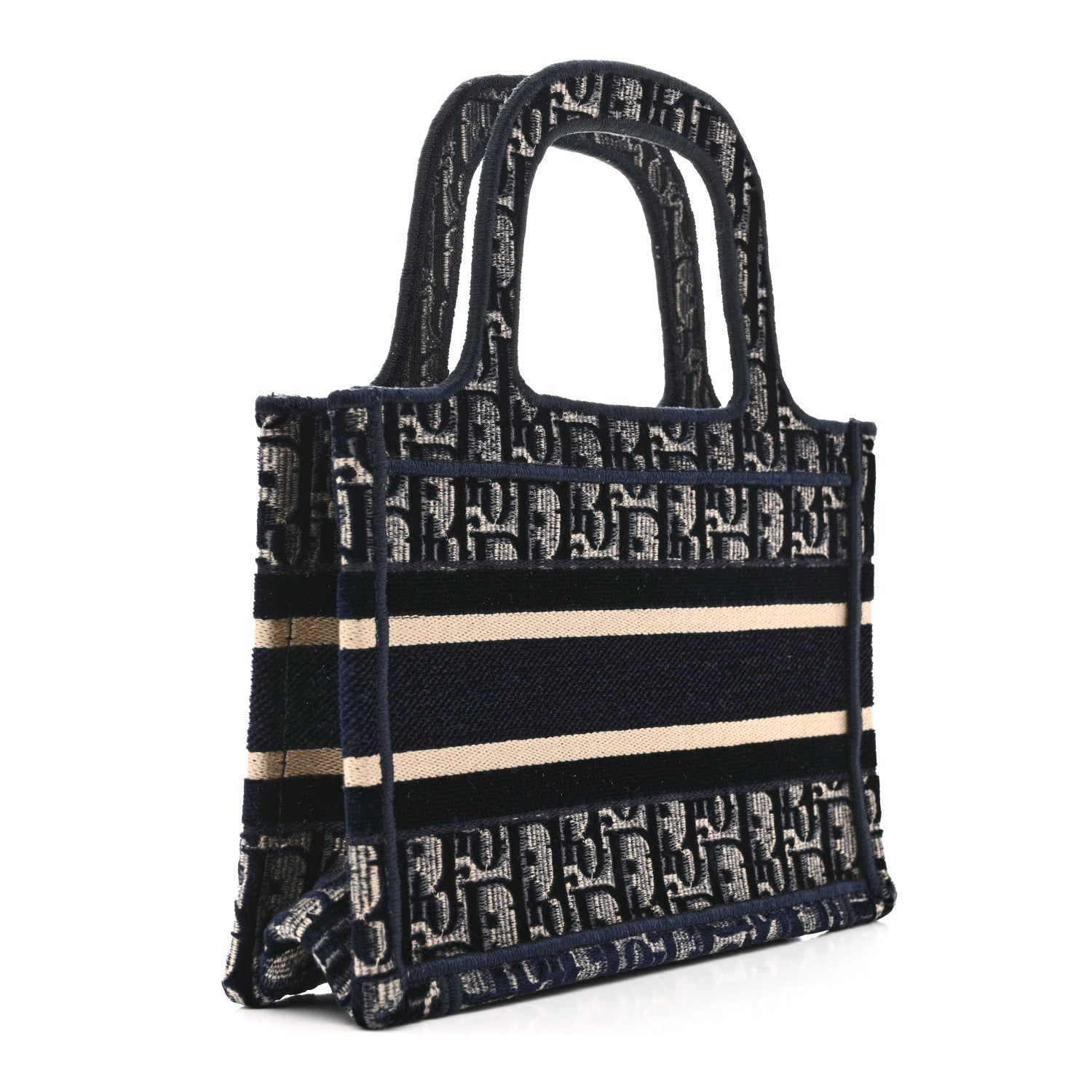 Velvet Oblique Mini Book Tote Blue Multicolor