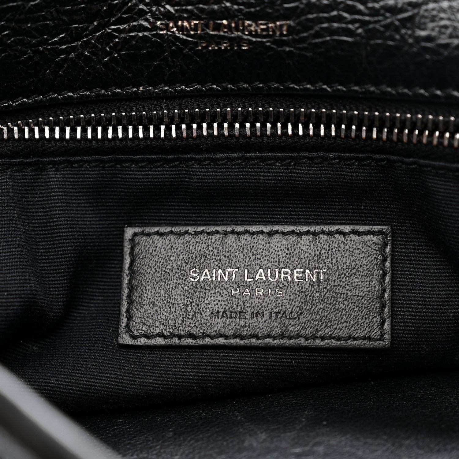 Crinkled Calfskin Matelasse Monogram Medium Niki Chain Satchel Black