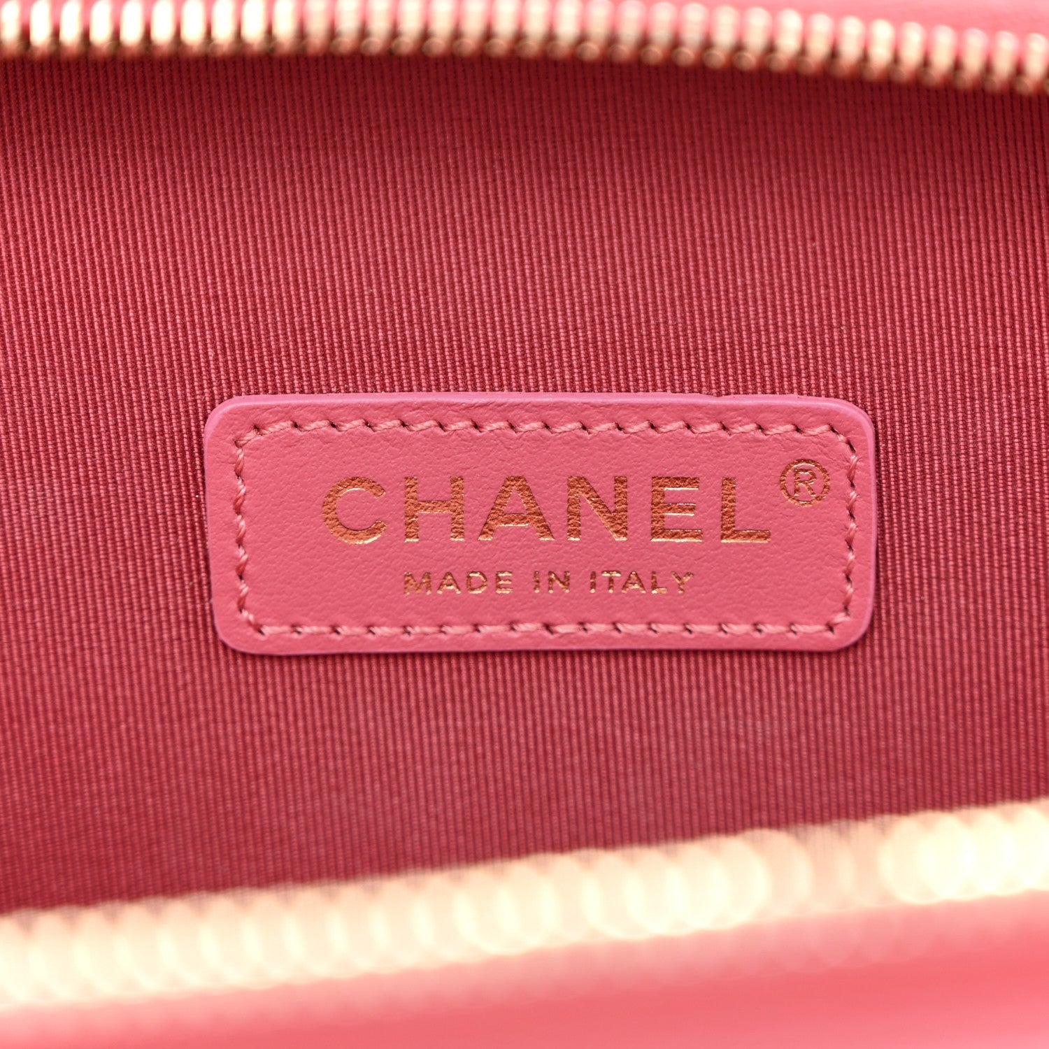Crumpled Calfskin Quilted Small Get Round Top Handle Vanity Case Pink