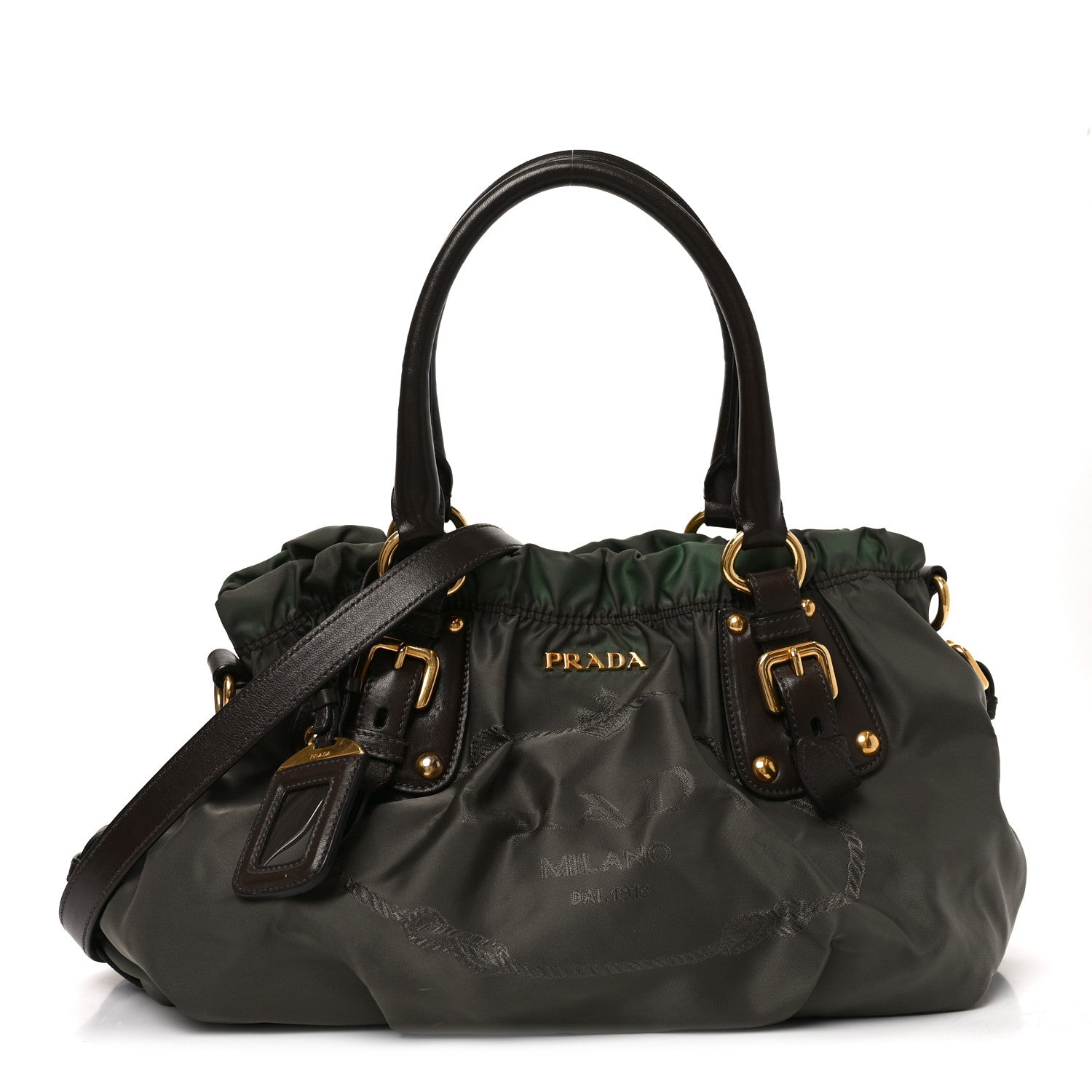 Tessuto Nylon Jacquard Logo Tote  Bruciato Sughero