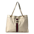 Calfskin Large Rajah Chain Tote White