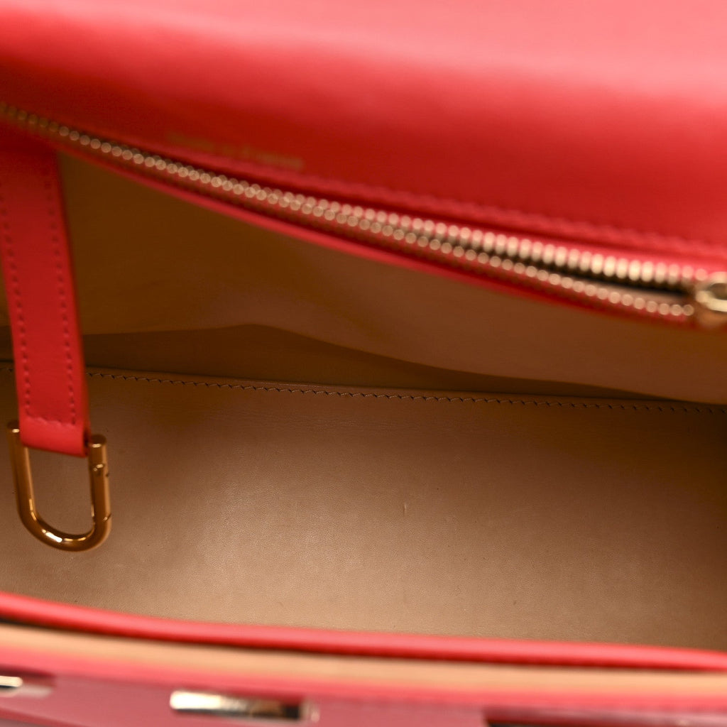 Calfskin MM Tempete Satchel Coral