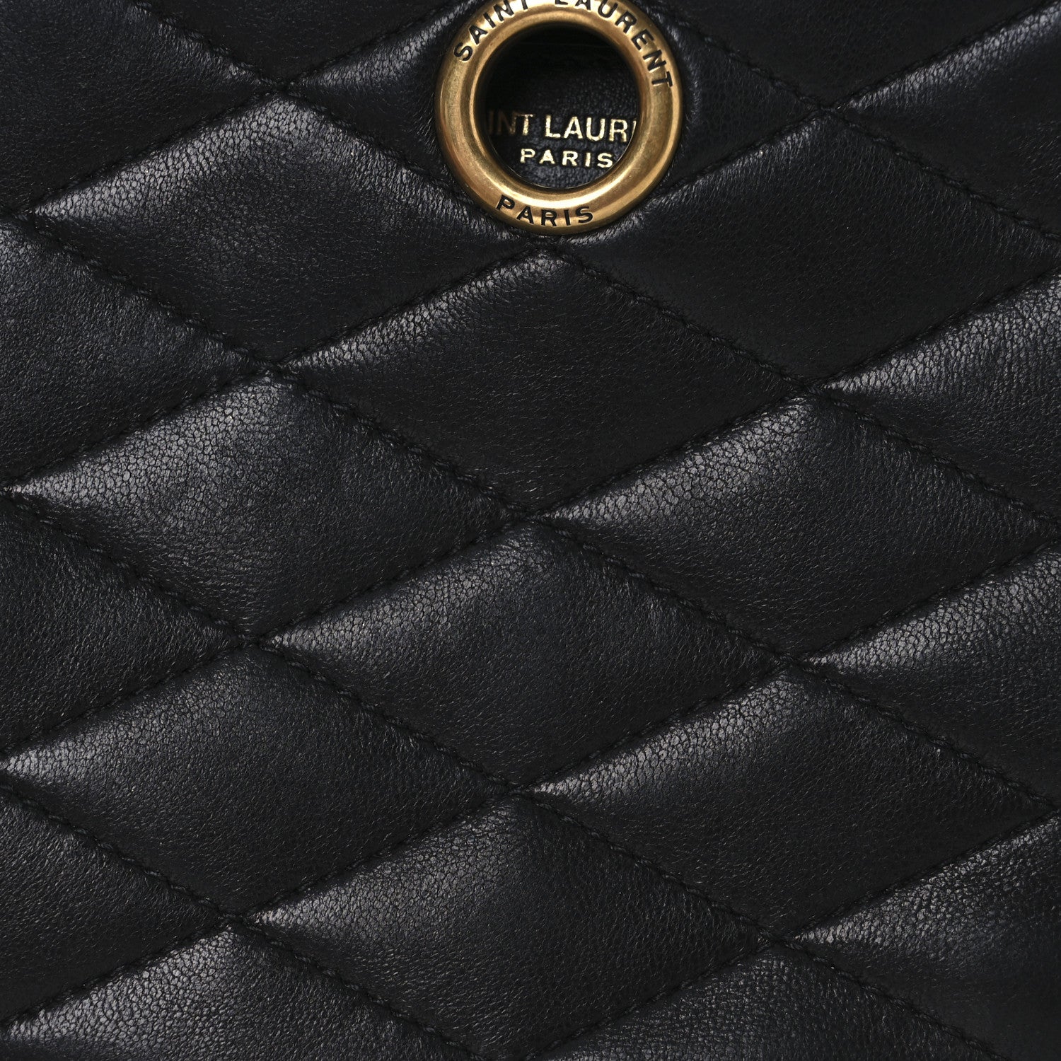 Lambskin Quilted Round Le Maillon Round Tassel Chain Crossbody Bag Black