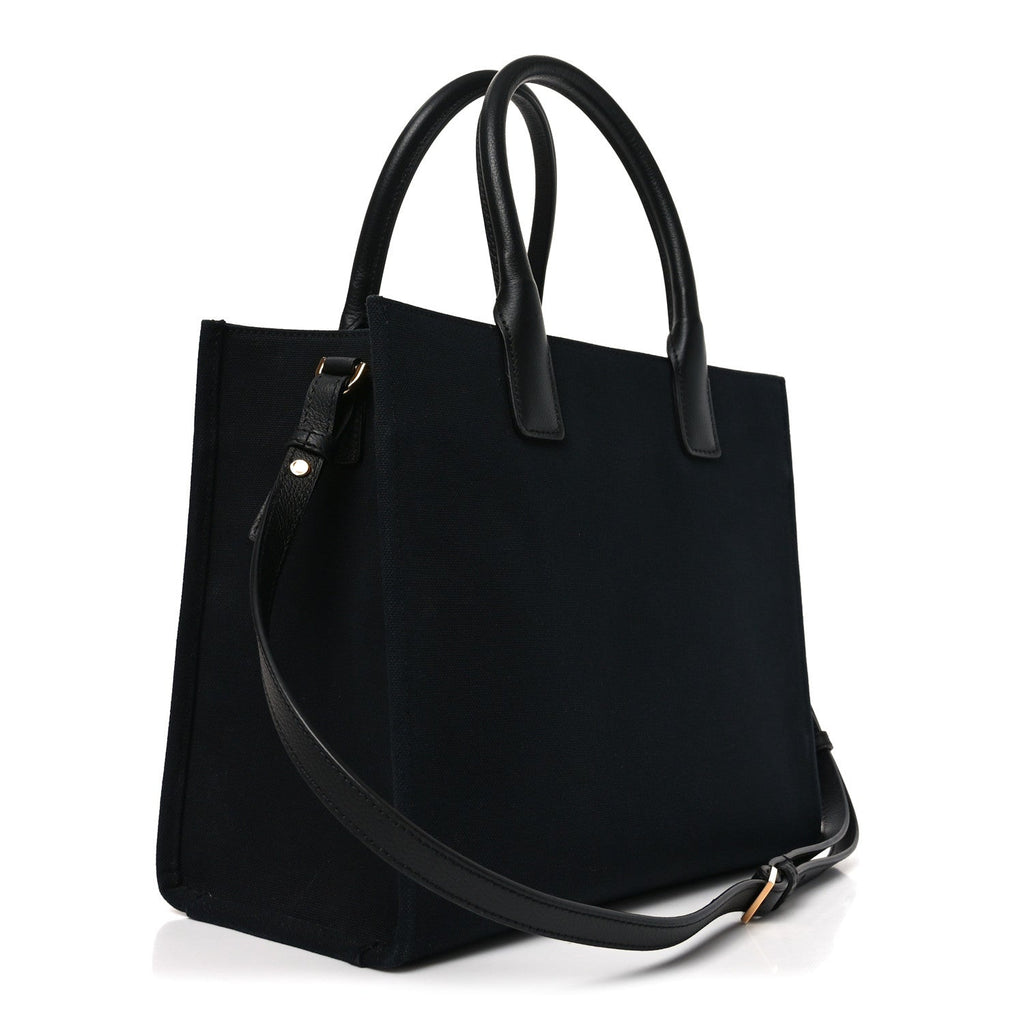 Canvas Calfskin La Medusa Small Tote Tote Black