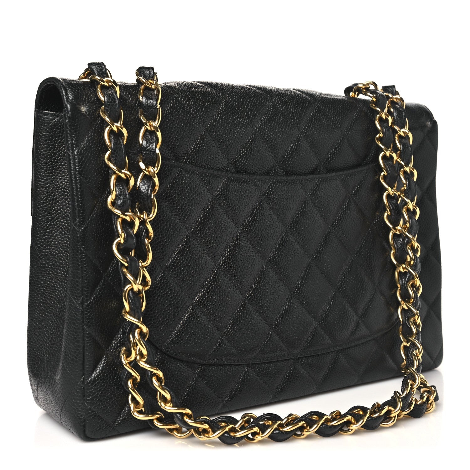 Caviar Jumbo Single Flap Black