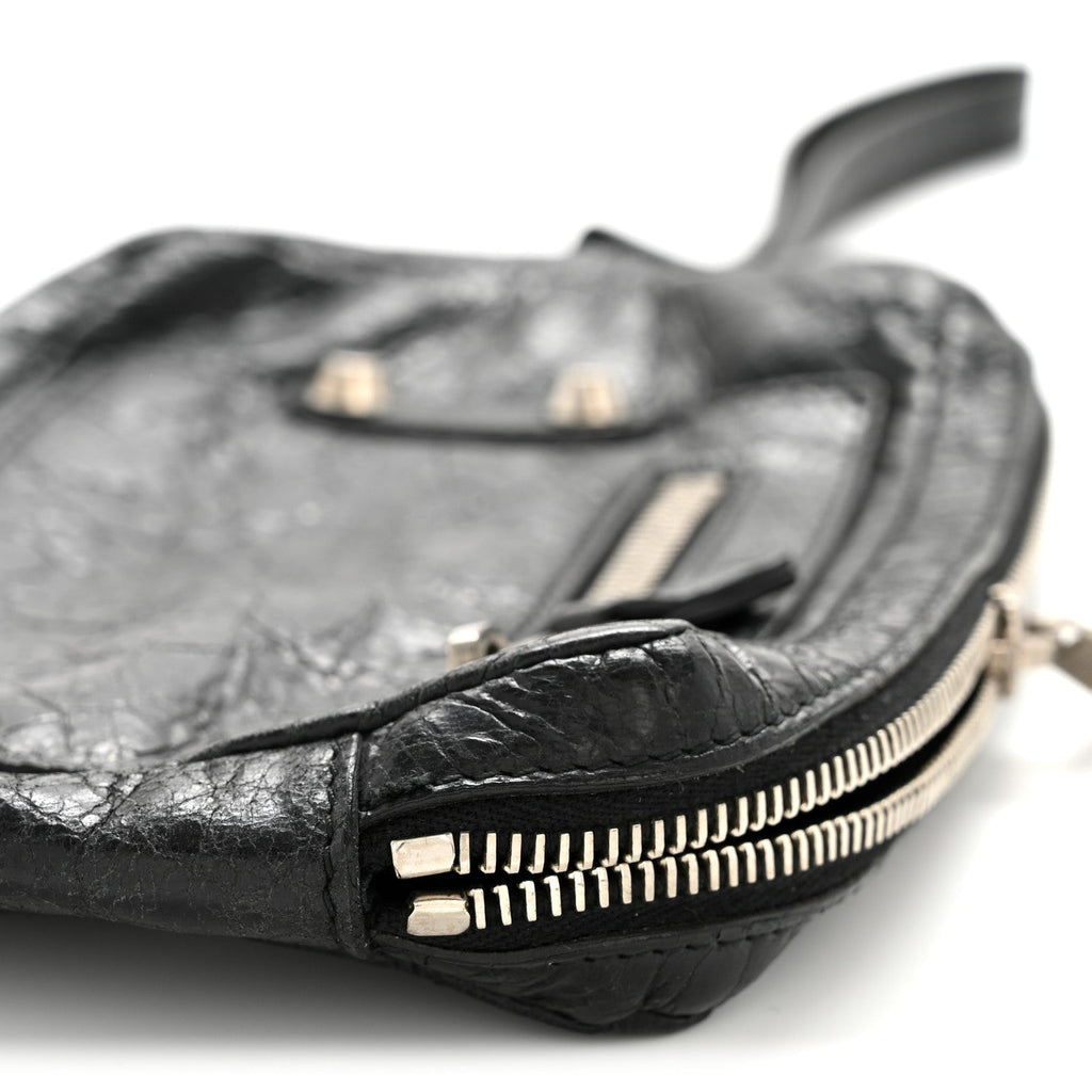 Agneau Arena Classic Hardware Grip Wallet Black