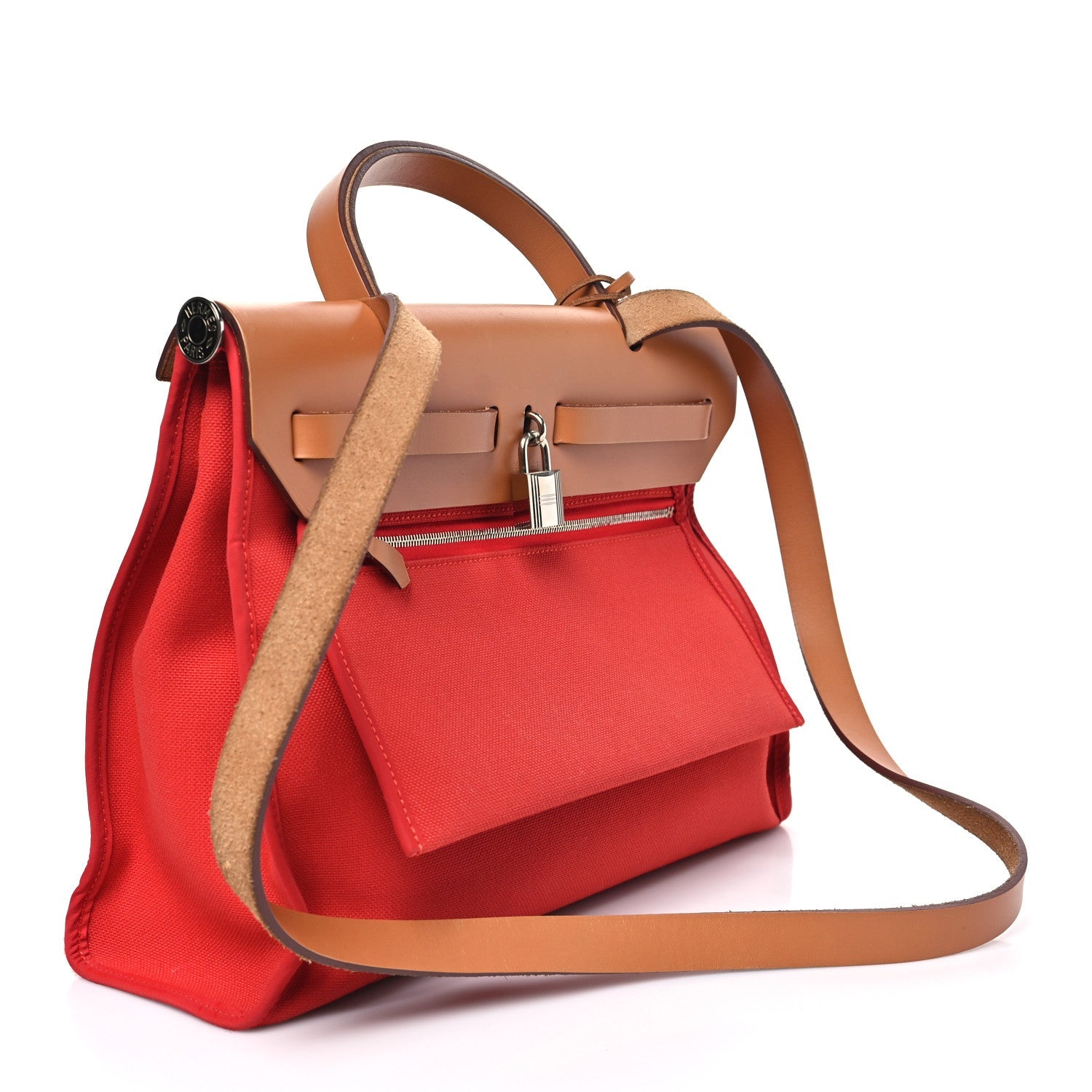 Vache Hunter Toile Herbag Zip 31 PM Rouge Tomate Natural
