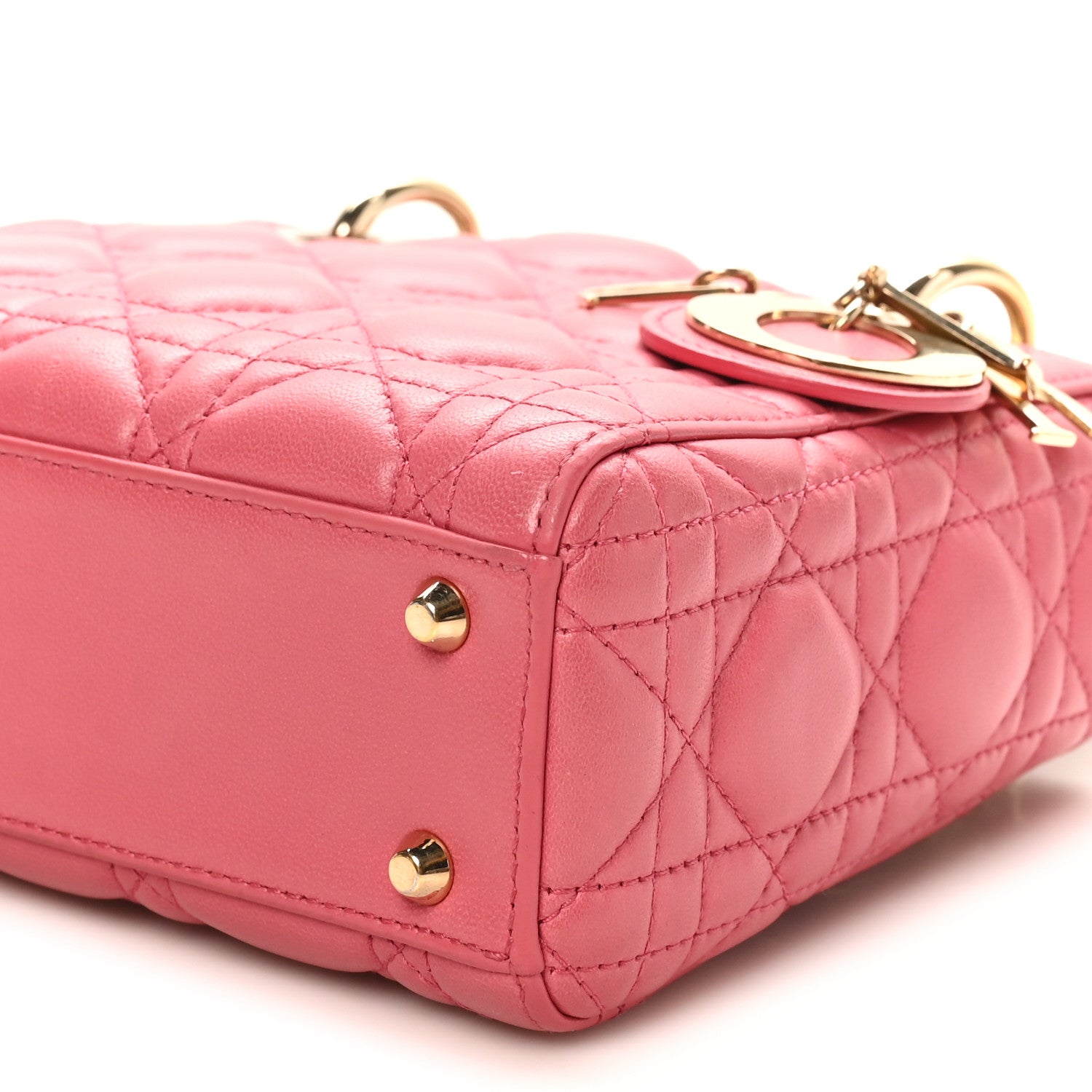 Lambskin Cannage Mini Lady Dior Pink