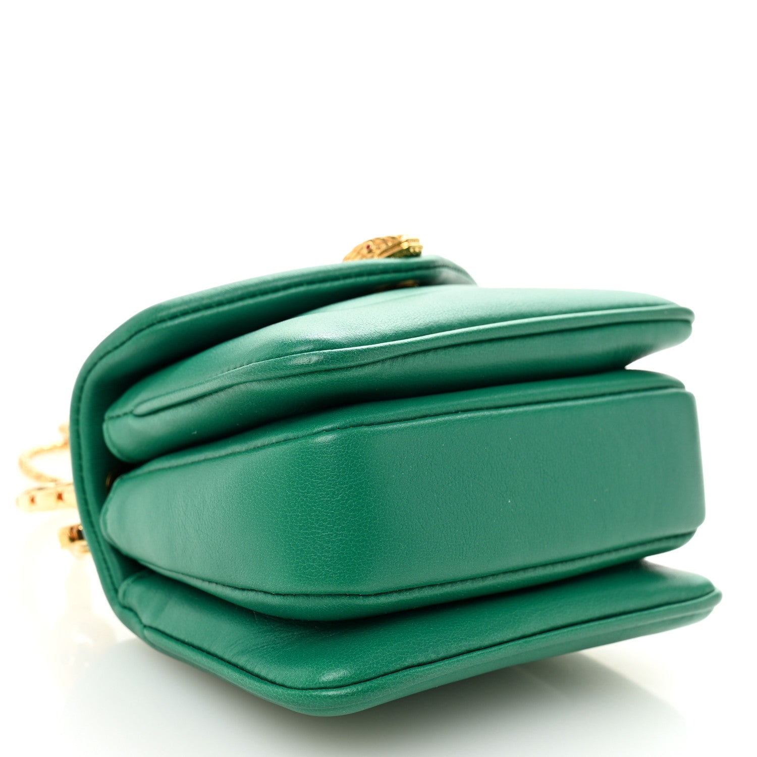Calfskin Micro Serpenti Reverse Top Handle Emerald Green