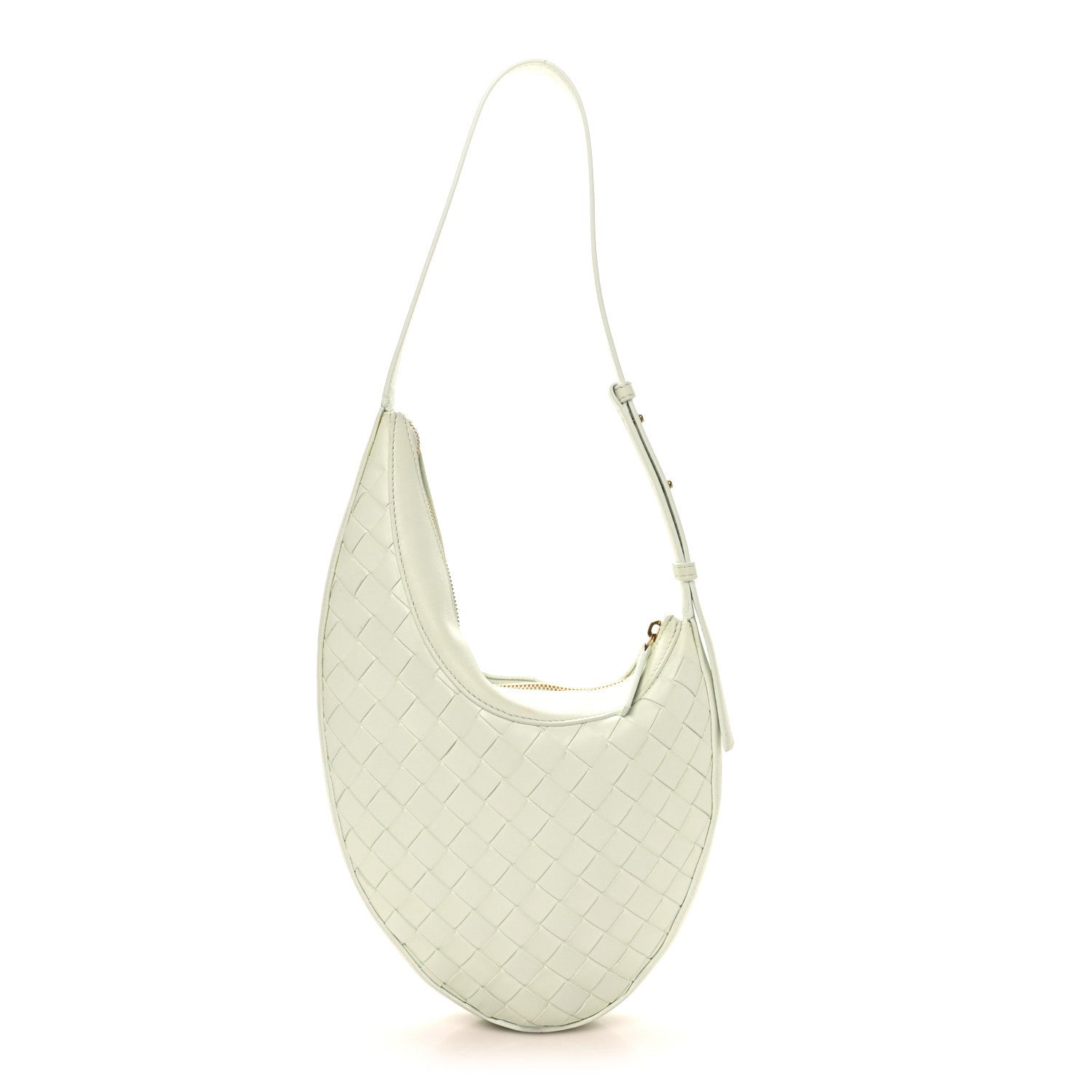 Nappa Intrecciato Small Drop Shoulder Bag Glacier