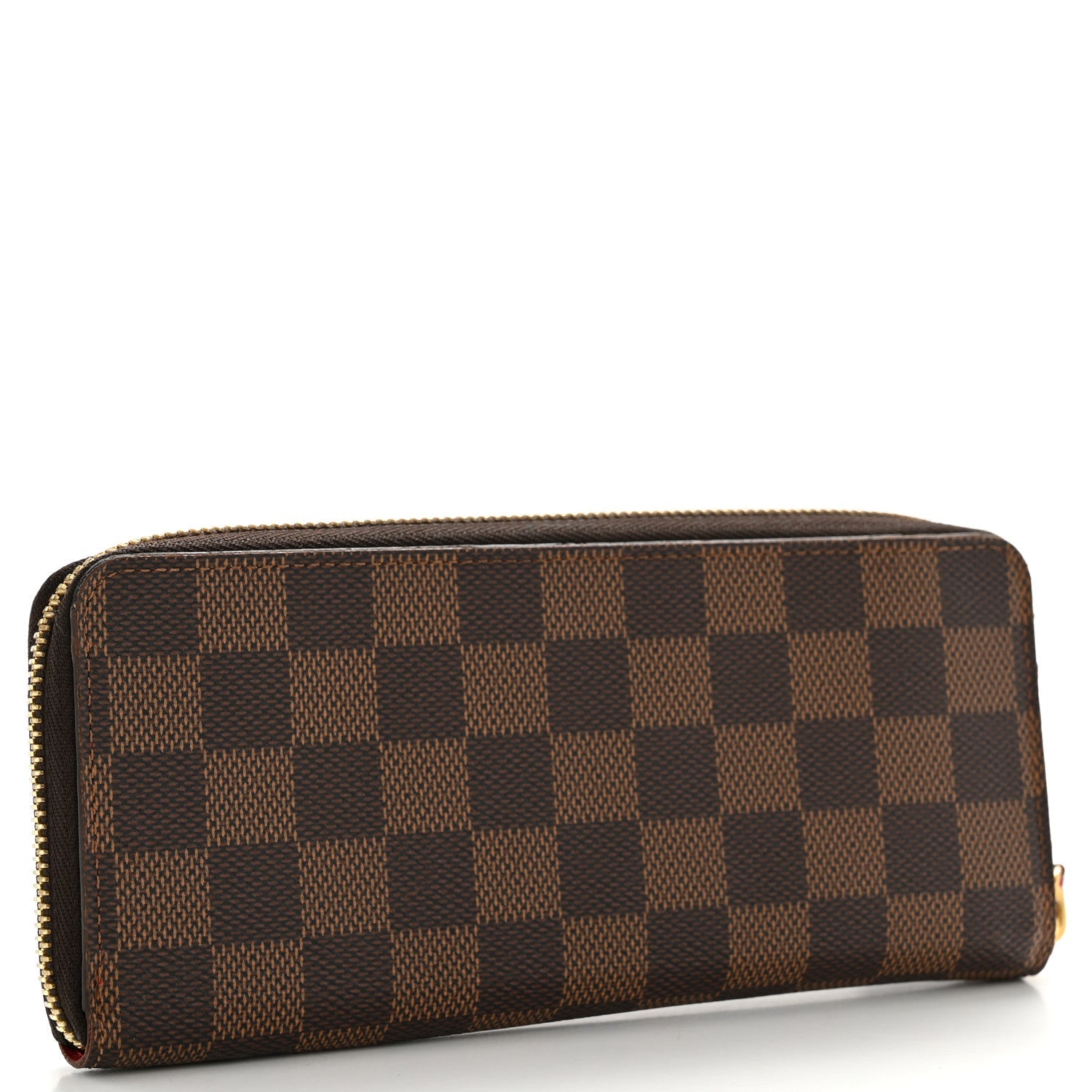 Damier Ebene Clemence Wallet Cherry