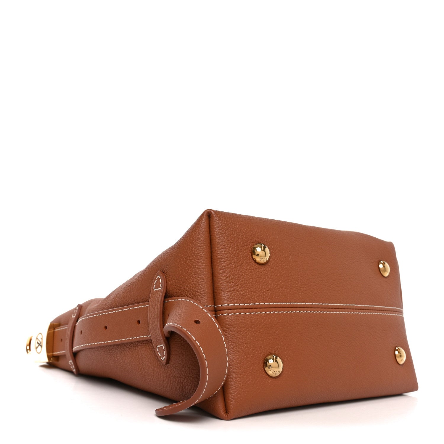 Grained Calfskin Low Key Hobo PM Cognac