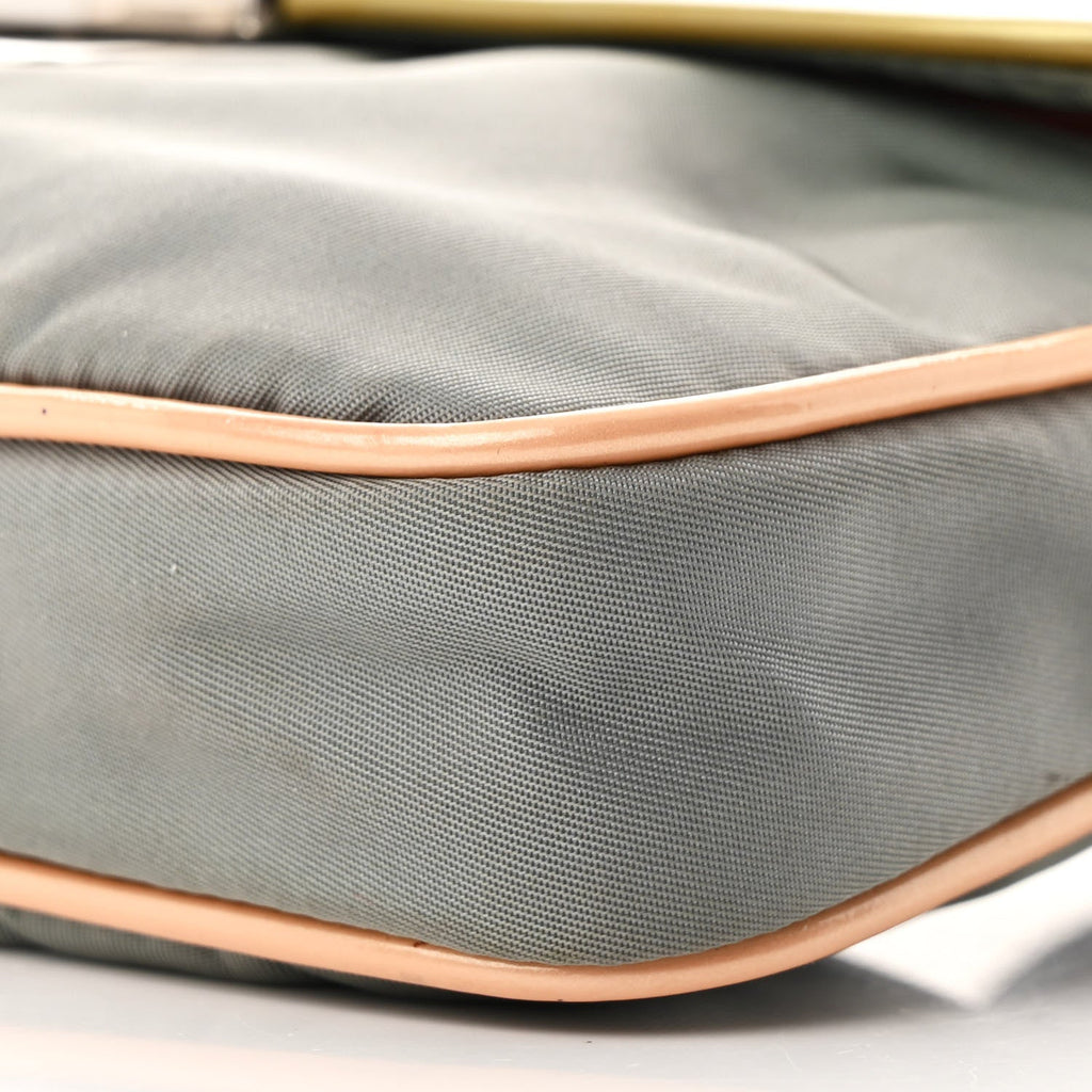 Nylon Vernice Belt Bag Pink Gray
