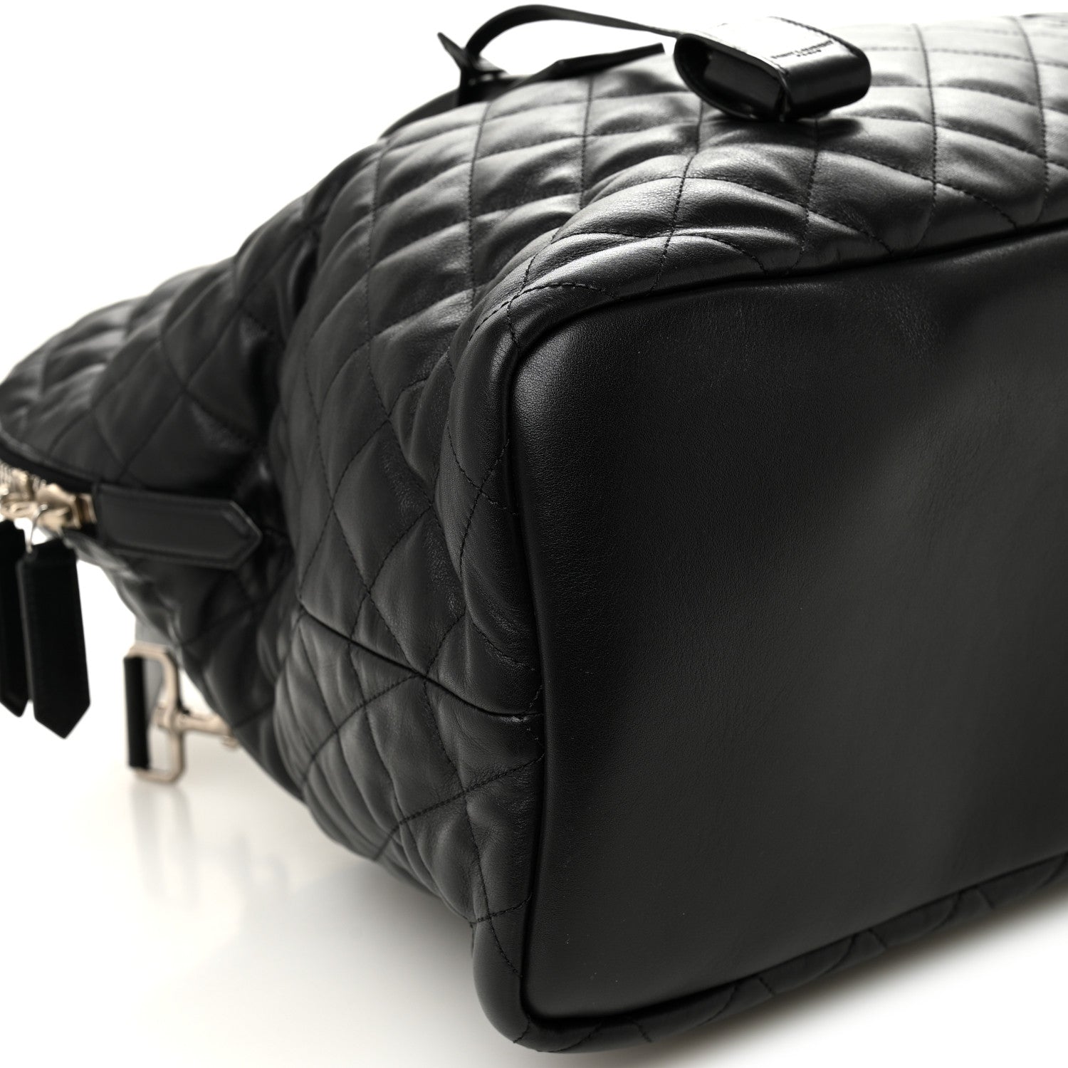 Calfskin Quilted ES Giant Travel Bag Black
