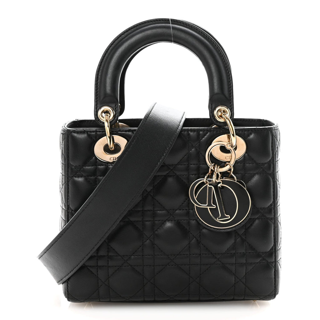 Lambskin Cannage Small My ABCDior Lady Dior Black