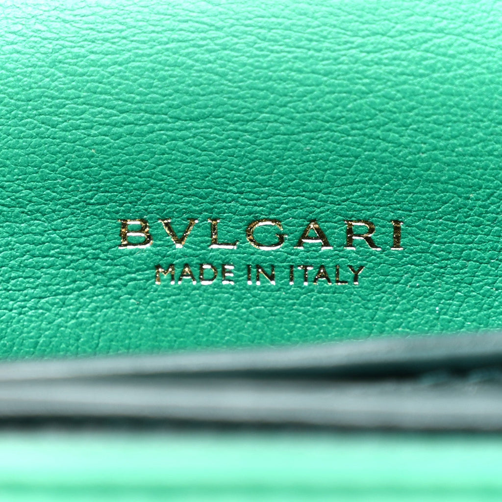 Calfskin Micro Serpenti Reverse Top Handle Emerald Green
