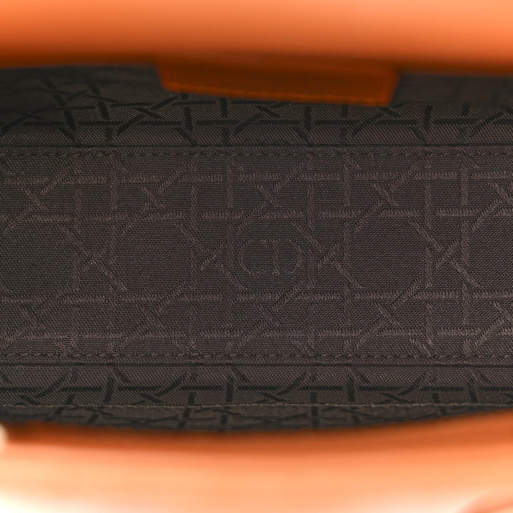 Lambskin Cannage Small Lucky Badges My Lady Dior Orange