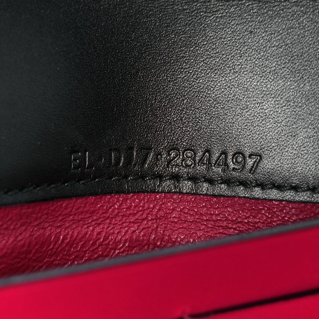 Calfskin Serpenti Forever Star Chain Wallet Black Red