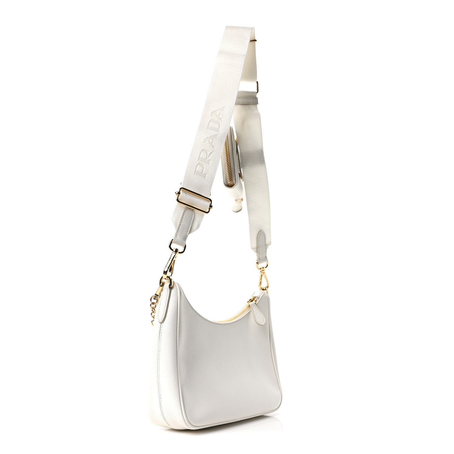 Saffiano Re-Edition 2005 Shoulder Bag White