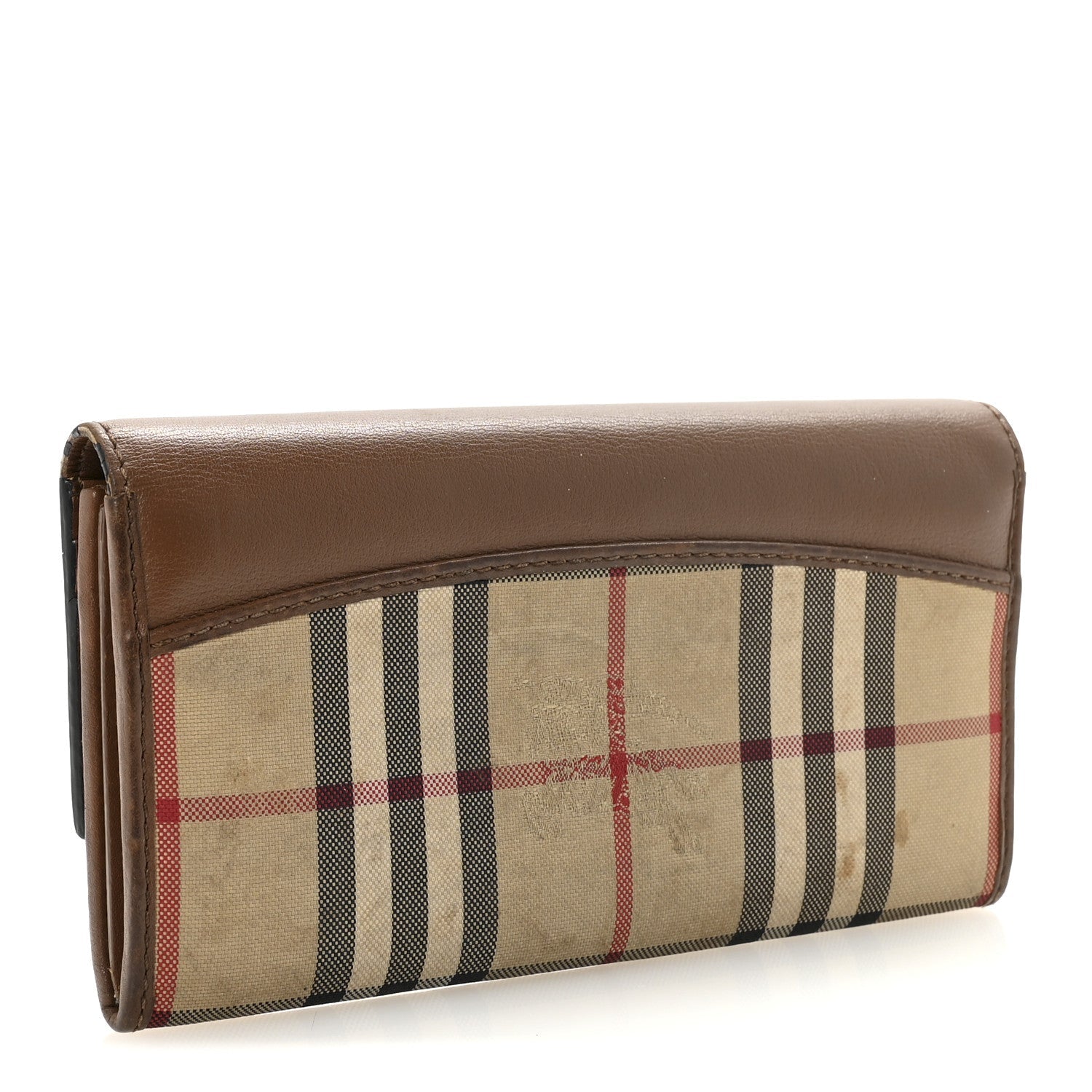 Calfskin Horseferry Check Porter Continental Wallet Tan
