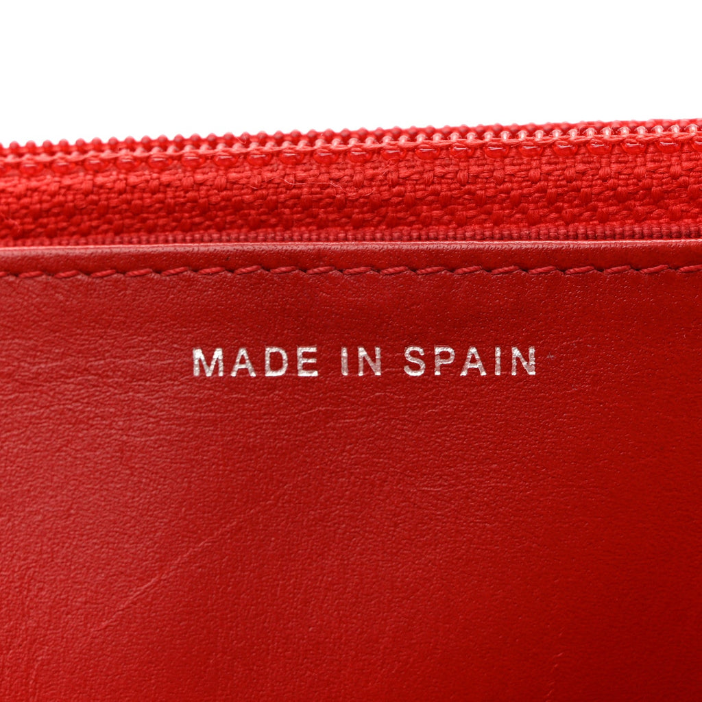 Caviar Quilted Wallet On Chain WOC Red