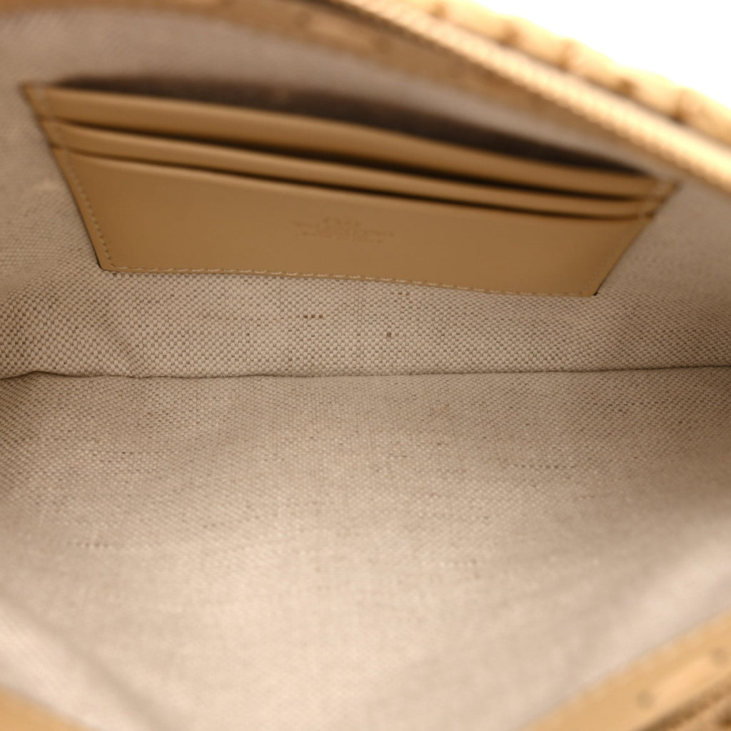 Raffia Viva Superstar Clutch Naturale Butter