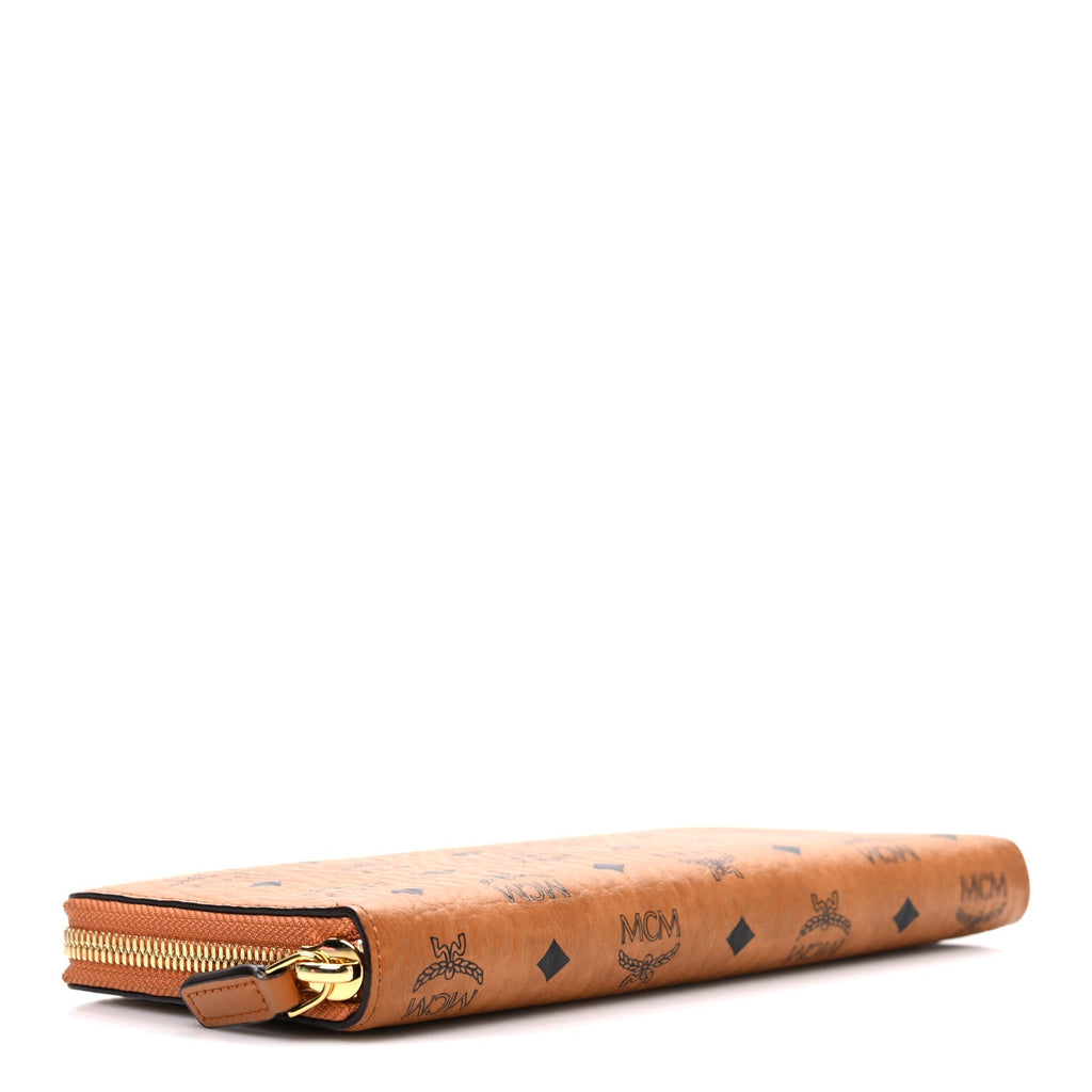 Visetos Large Zip Around Wallet Cognac