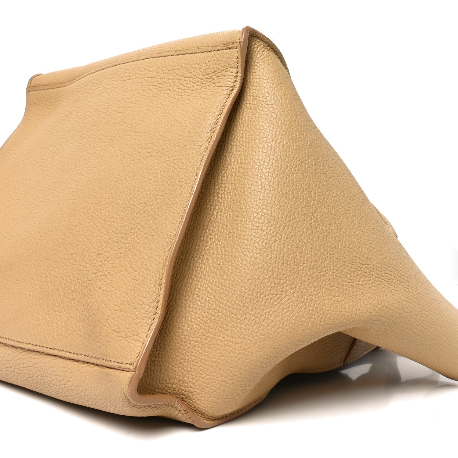 Supple Grained Calfskin Small Big Bag Sand