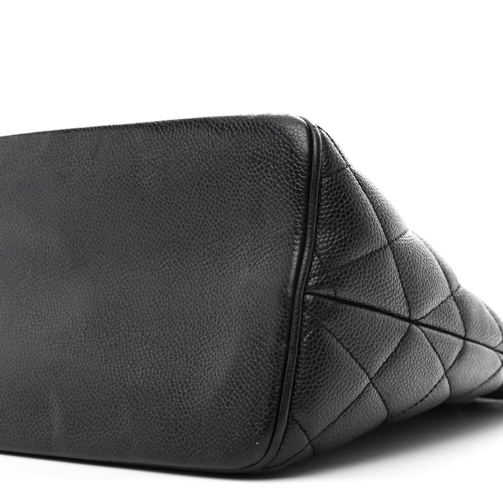 Caviar Quilted Medallion Tote Black