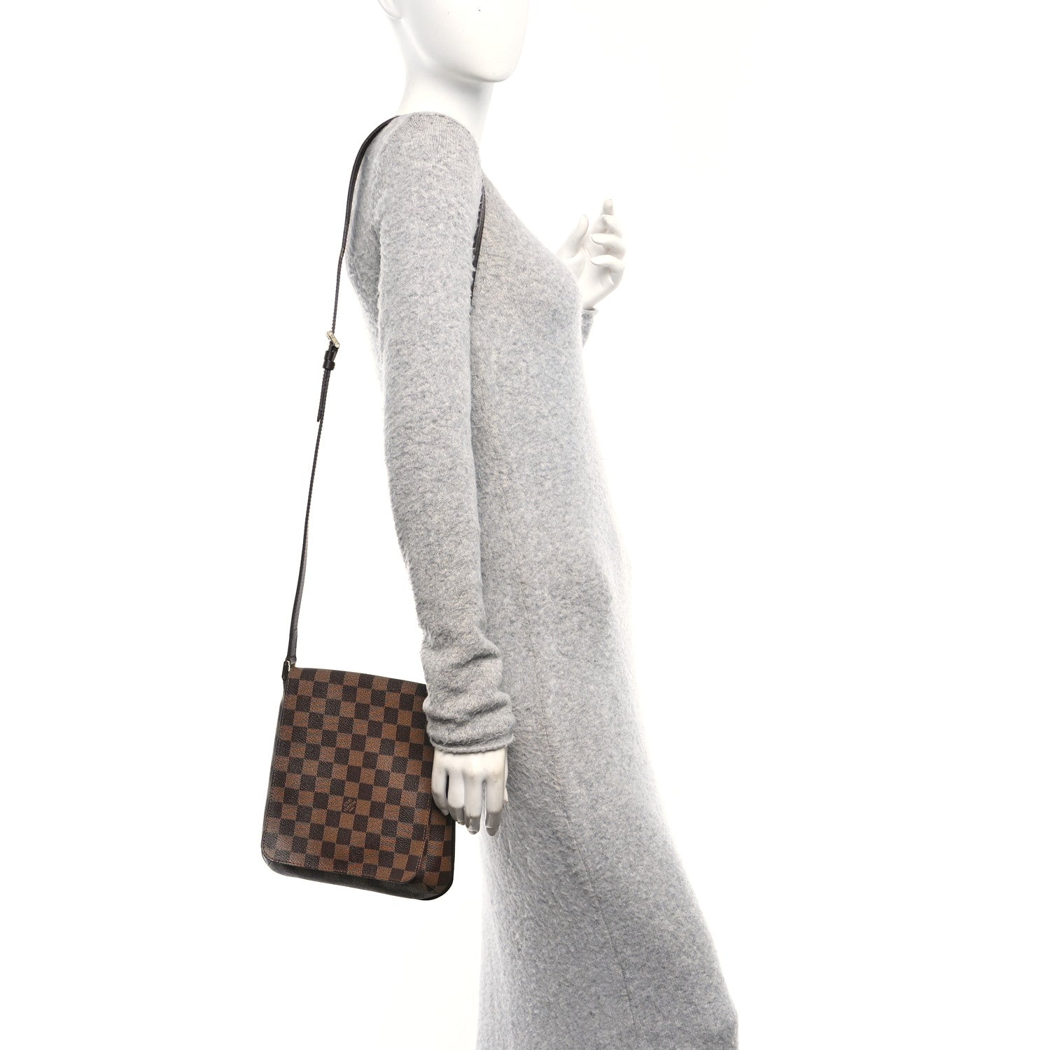Damier Ebene Musette Salsa Long Strap