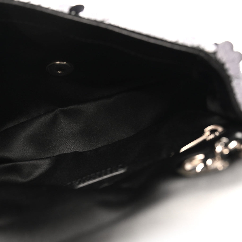 Sequin Small Single Flap Silver