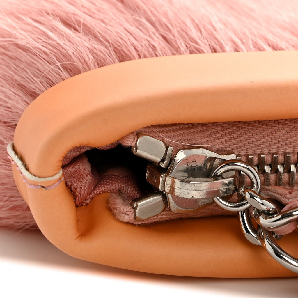 Rabbit Fur N°5 Pochette Pink Orange