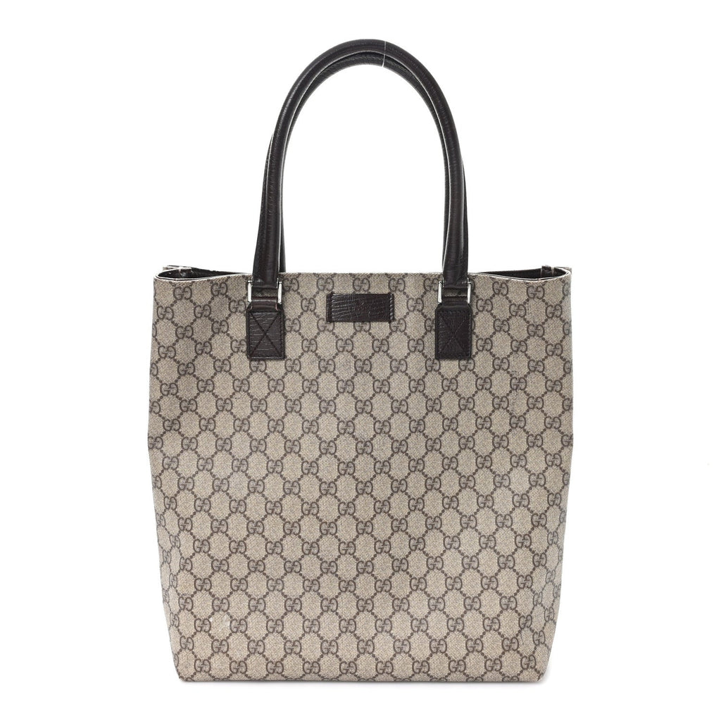 GG Plus Monogram Small Vertical Tote Dark Brown