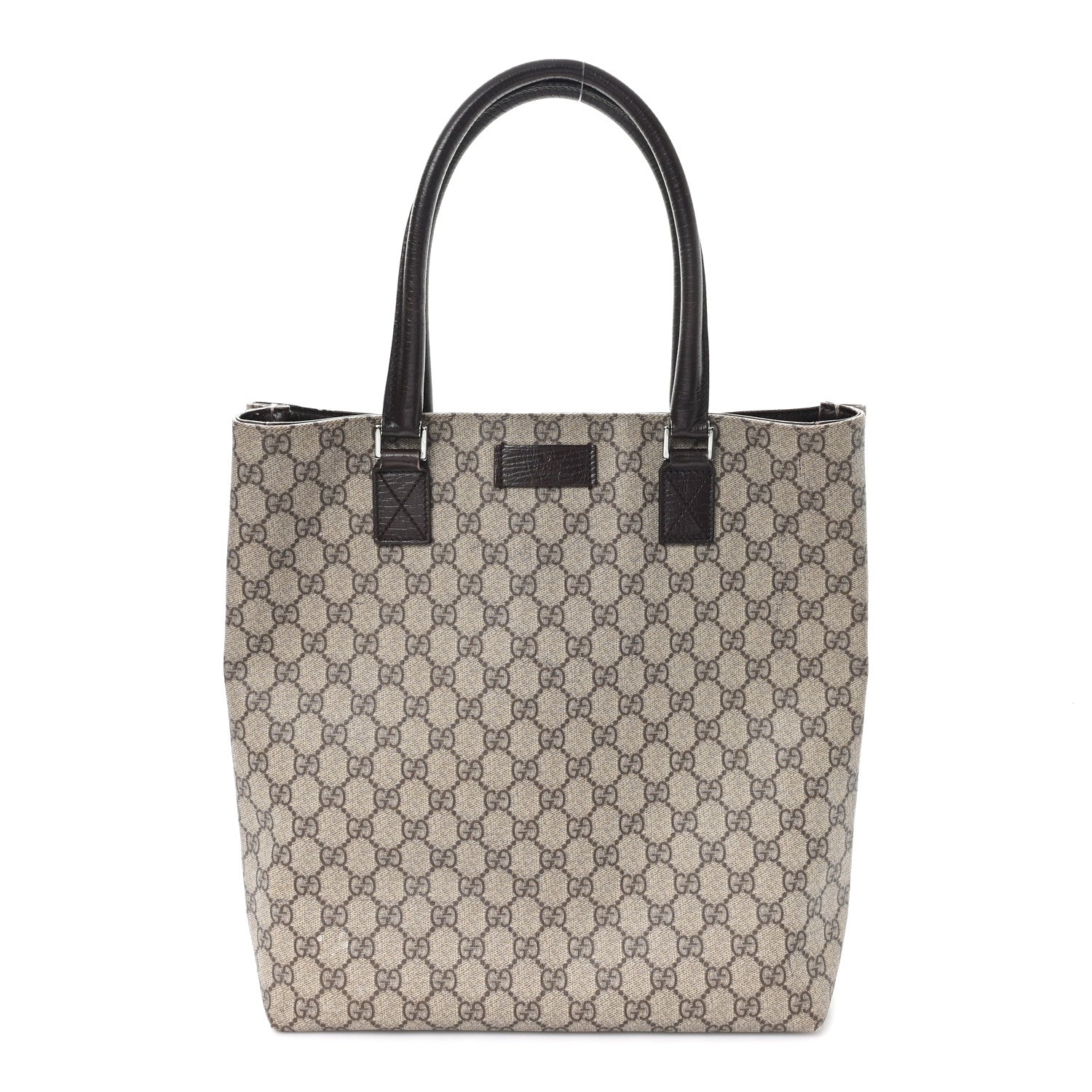 GG Plus Monogram Small Vertical Tote Dark Brown