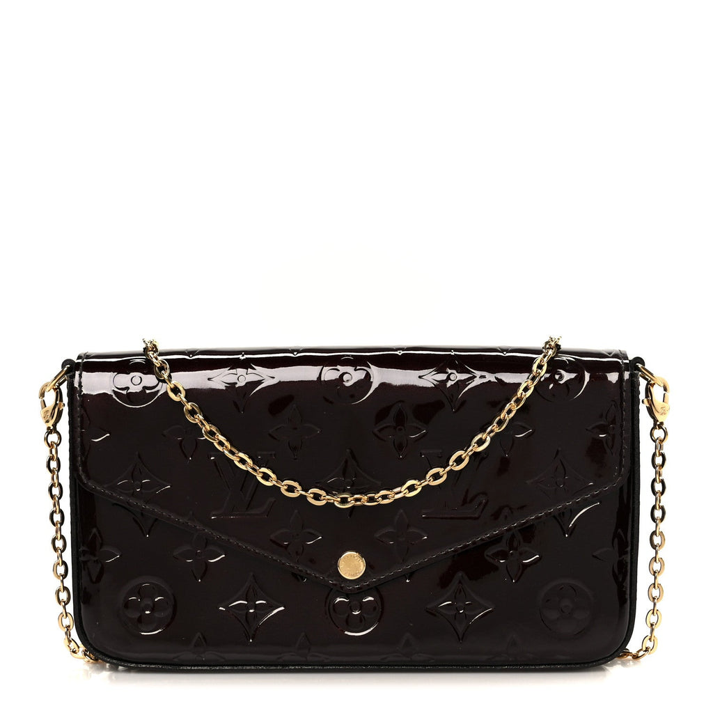 Vernis Pochette Felicie Chain Wallet Amarante