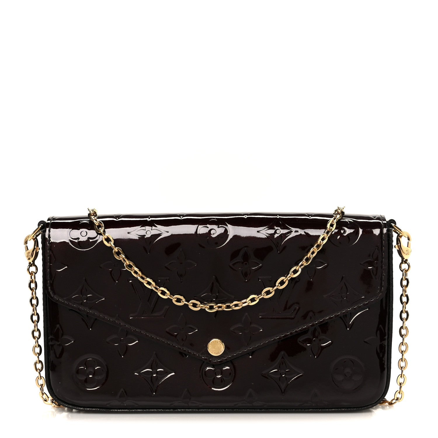 Vernis Pochette Felicie Chain Wallet Amarante