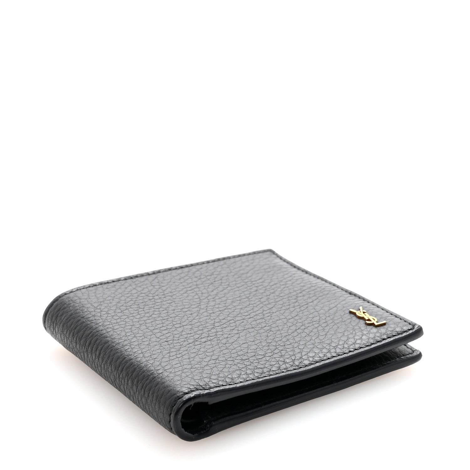Grained Calfskin Tiny Cassandre East West Wallet Midnight Blue