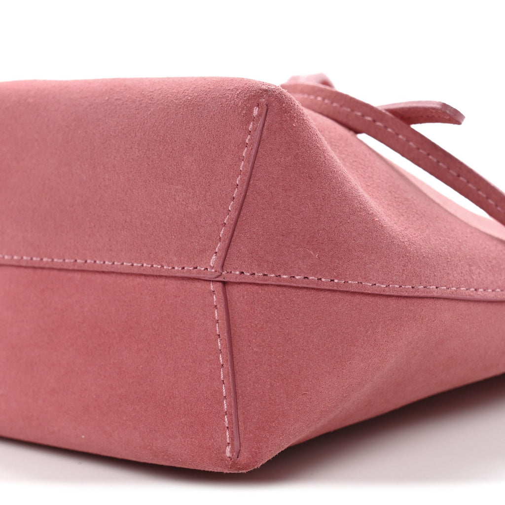 Suede Mini Mini Bucket Bag Blush