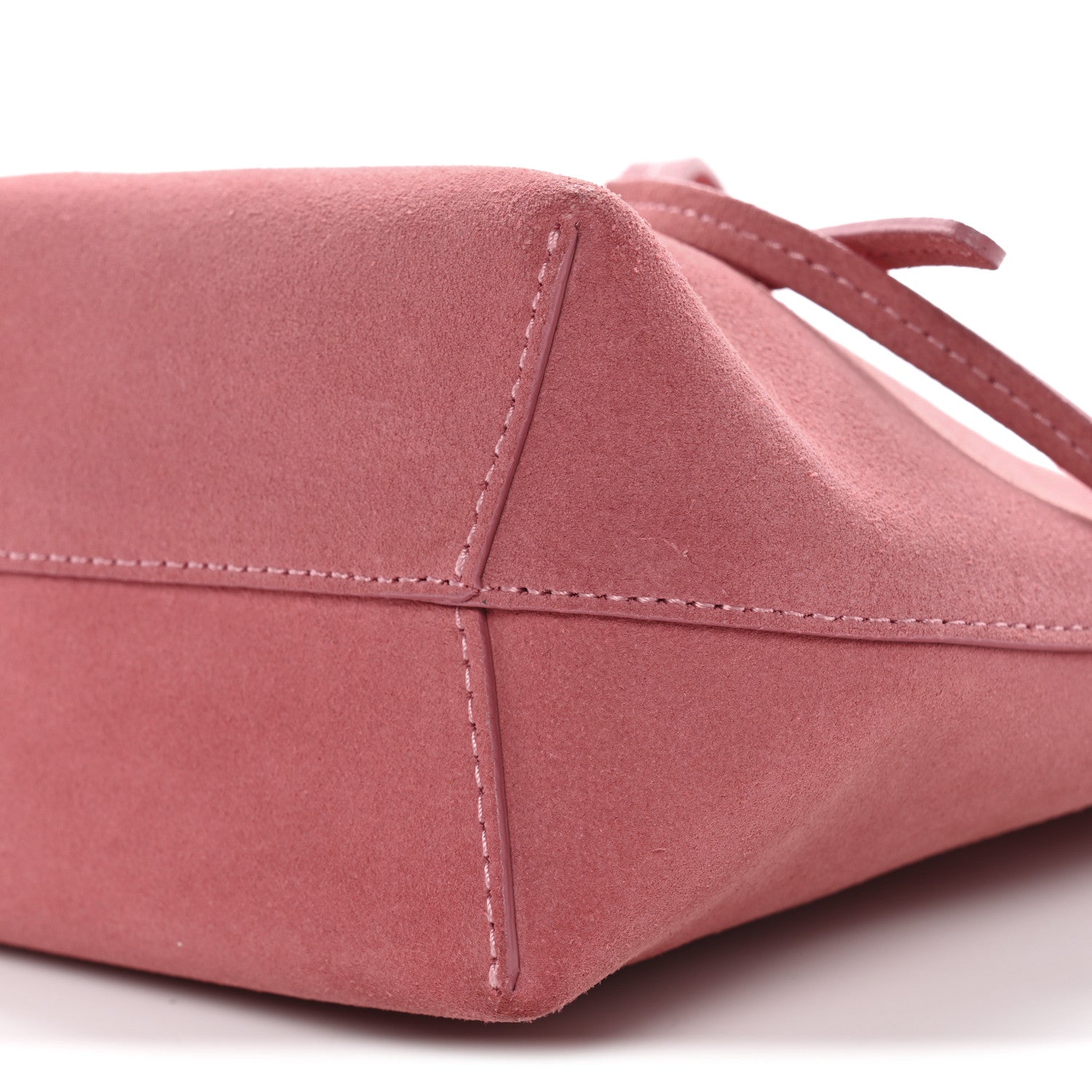 Suede Mini Mini Bucket Bag Blush