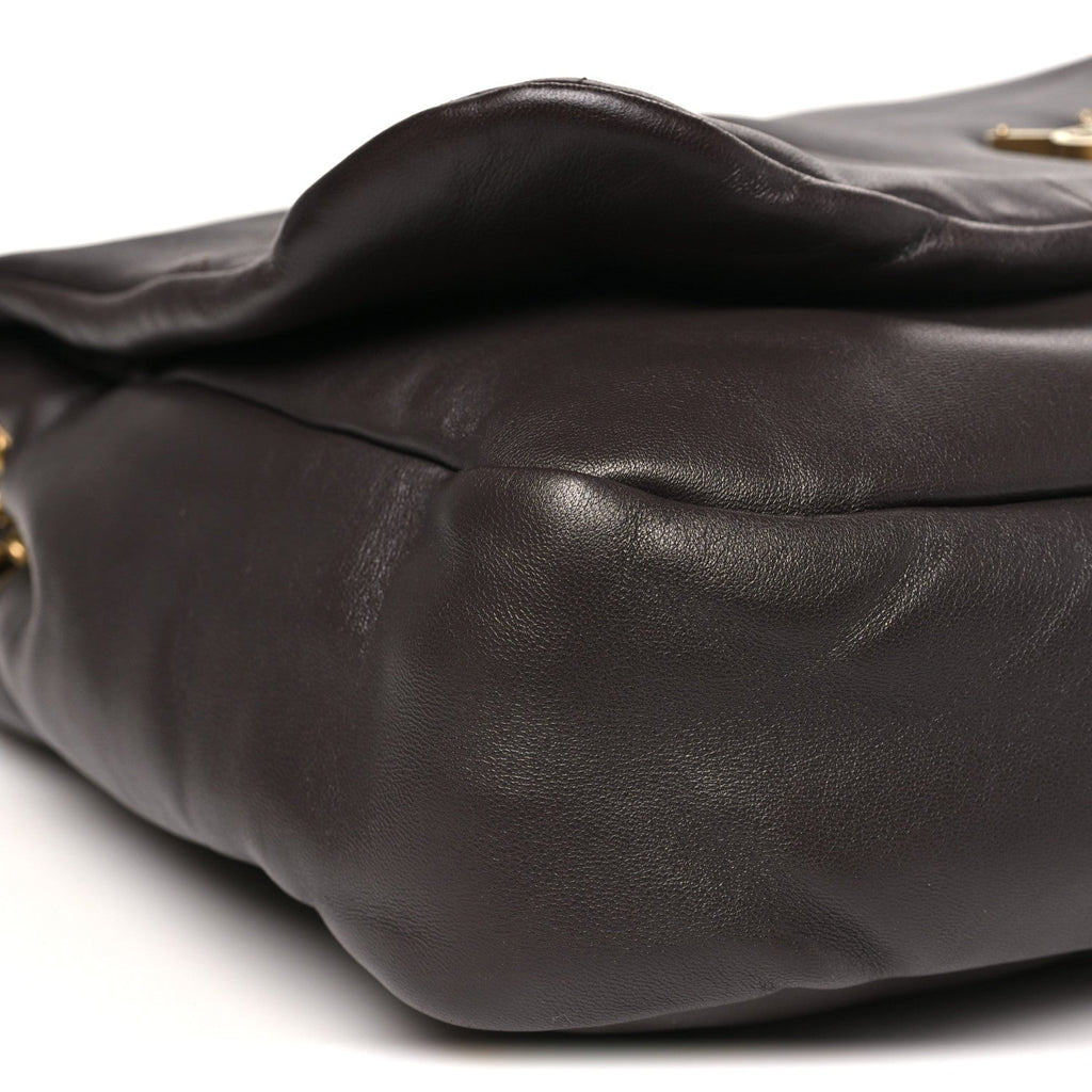 Lambskin Matelasse Monogram Large Jamie 4.3 Dark Sweet Chocolate