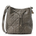 Calfskin Macrocannage Medium D-Motion Bag Clay Green