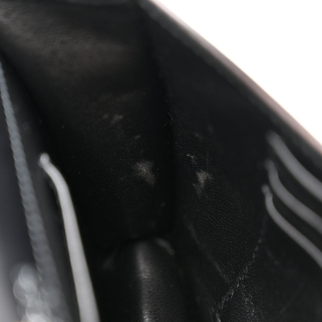 Nylon Metallic Calfskin Mini Crossbody Bag Black