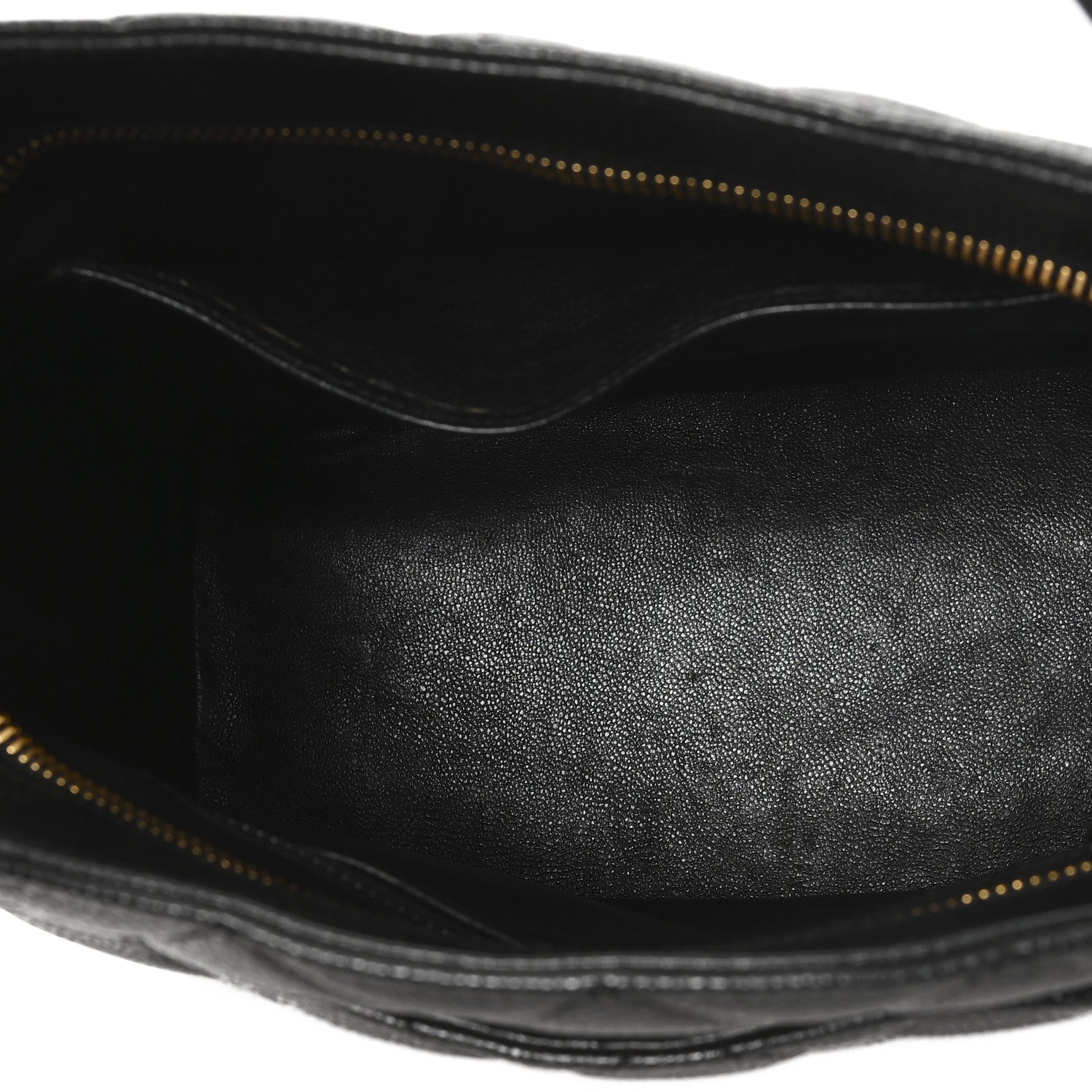 Caviar Quilted Medallion Tote Black