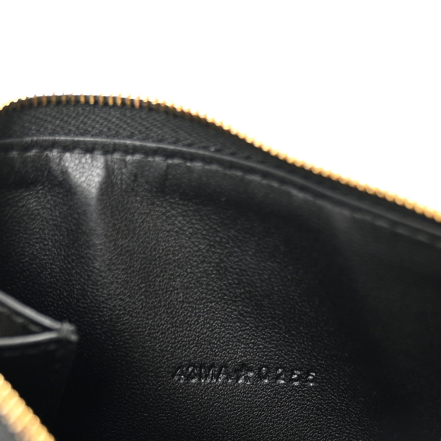 Supple Calfskin Cannage Caro Cosmos Zipped  Holder Black